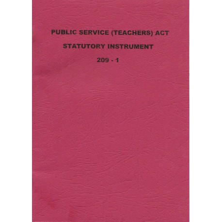 PUBLIC SERVICE(TEACHERS) ACT STATUTORY INSTRUMENT 209-1